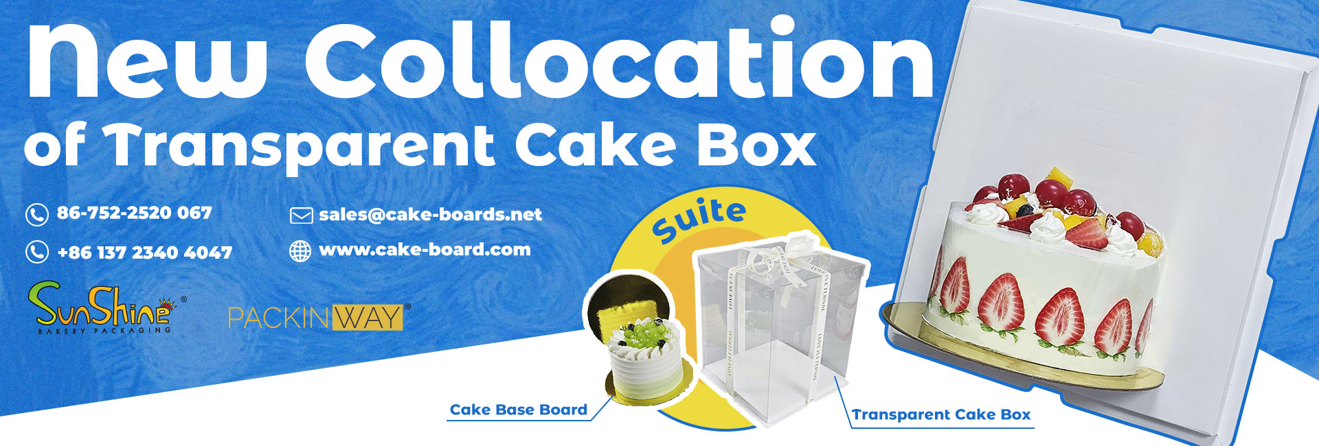 New Collocationof Transparent Cake Box