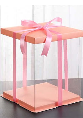 गुलाबी केक बॉक्स (14)