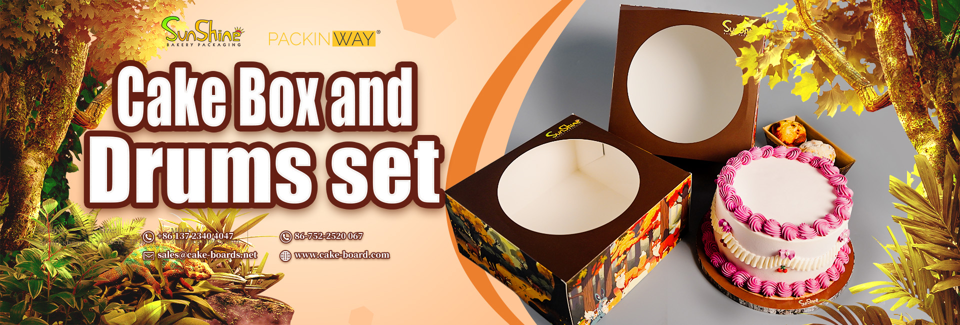 cake box and drums