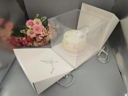 clear cake box